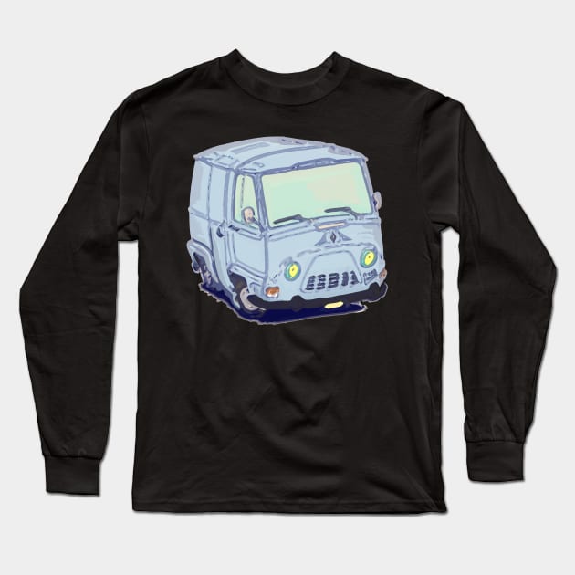 Vintage French van in vector style Long Sleeve T-Shirt by Andres7B9